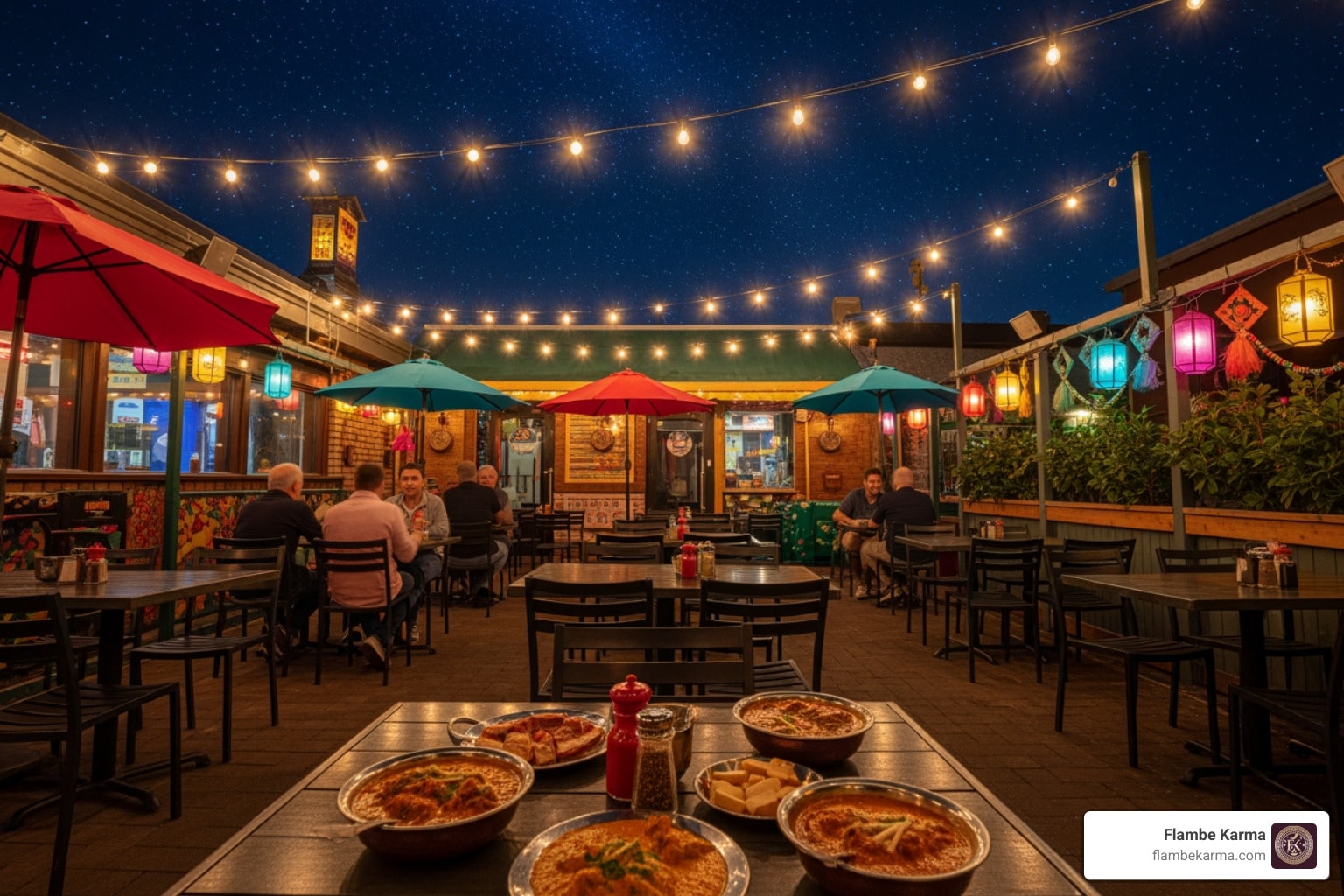 indian restaurant outdoor seating