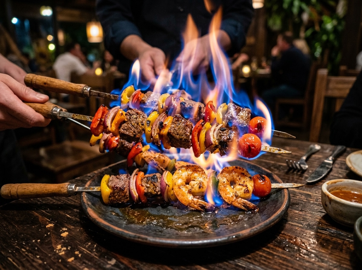 flambe skewers